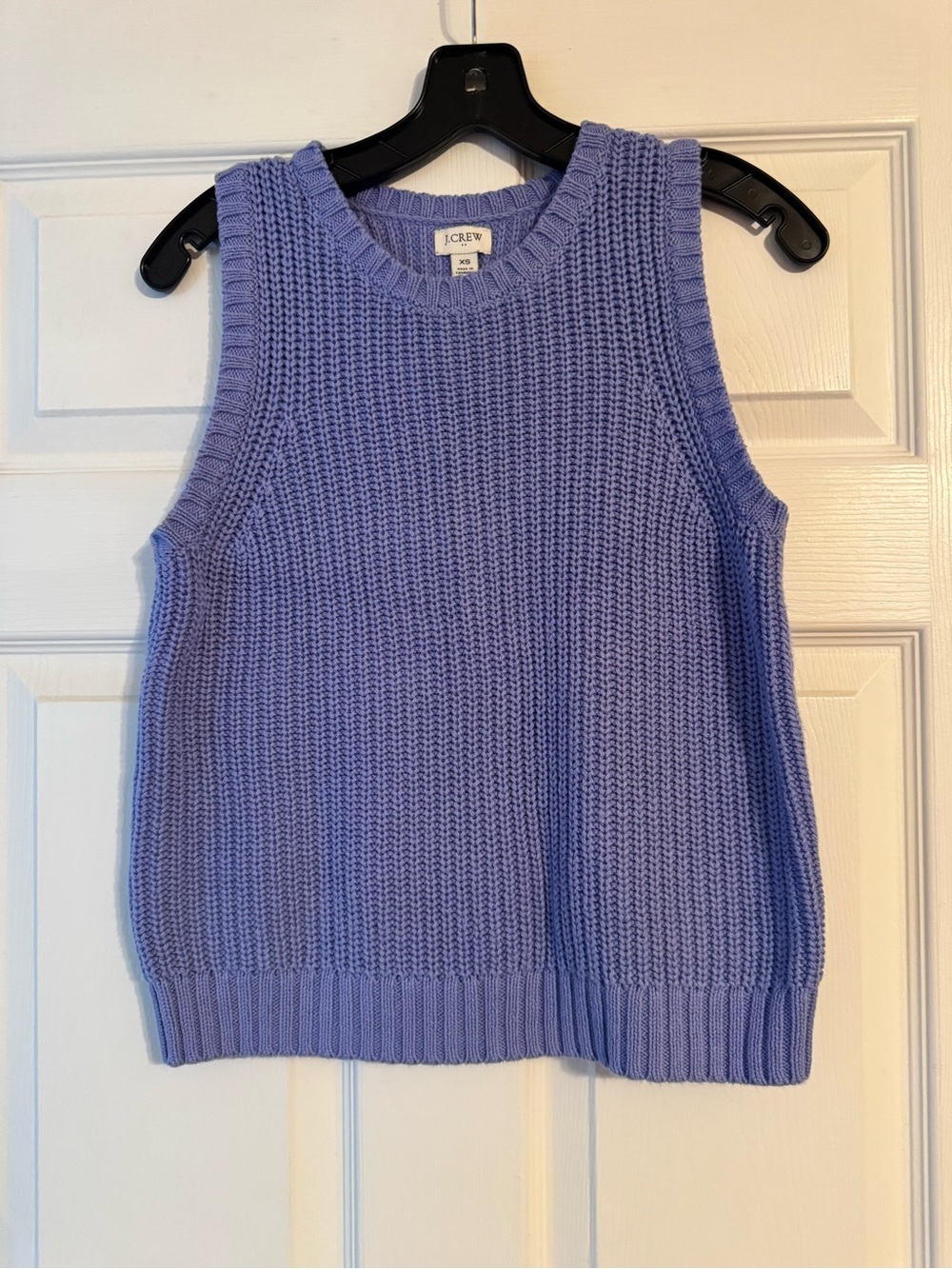 J. Crew Lavender Ribbed Knit Sleeveless Sweater Vest